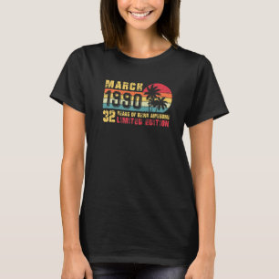 T-shirt Rétro mars 1990 32 ans 32e jour B