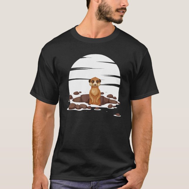 T-shirt Retro Meerkat (Devant)