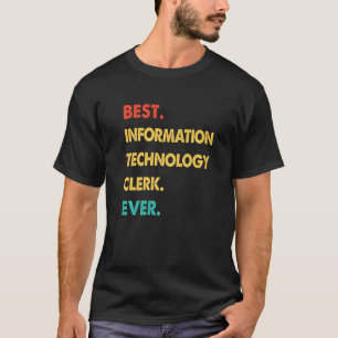 T-shirt Rétro Meilleur commis informatique jamais