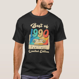 T-shirt Retro Meilleur De 1990 Bande De Cassette 32E Anniv