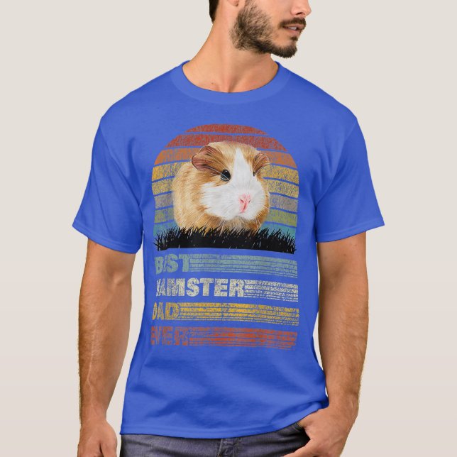 T-shirt Retro Meilleur Hamster Papa Jamais Animaux Amoureu (Devant)
