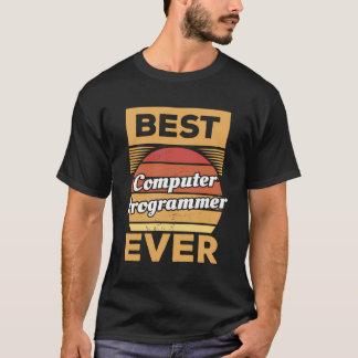 T-shirt Retro Meilleur programmeur informatique jamais pro