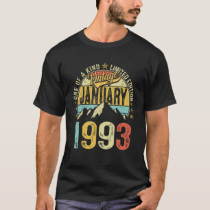 T-shirt Retro Mens 30e anniversaire 30 ans Vintage Janvier