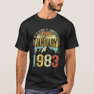 T-shirt Retro Mens 40e Anniversaire 40 Anniversaire fantas