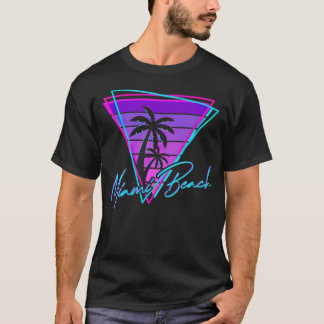 T-shirt Retro Miami Beach Vintage 80s Plage paradis meille