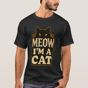 T-shirt Rétro Miaou Je suis un design de chat avec de l'ar