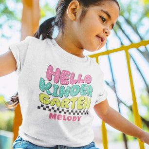 T-shirt rétro mignon de rentrée scolaire pour jard