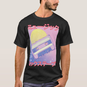 T-shirt Rétro Mix bande 80s Vaporwave esthétique japonaise