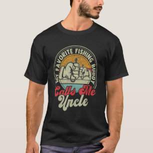 T-shirt Rétro Mon Meilleur Ami De Pêche Appelez-Moi Oncle