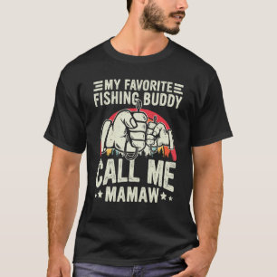T-shirt Rétro Mon Meilleur Ami de Pêche Appelle-Moi Mamaw 