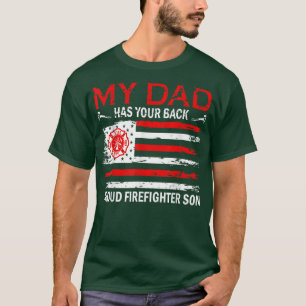 T-shirt Retro Mon Père A Ton Dos Fier Fils Fils Fils U