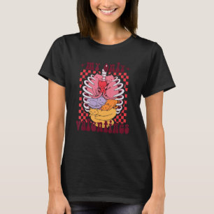 T-shirt Rétro Mon Seul Valentin Mignon Chat Squelette À Da