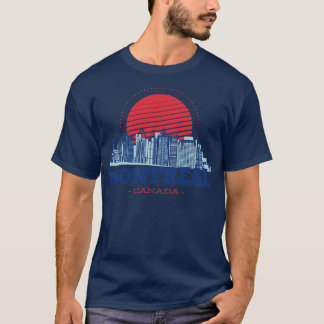 T-shirt Rétro Montréal Canada Skyline