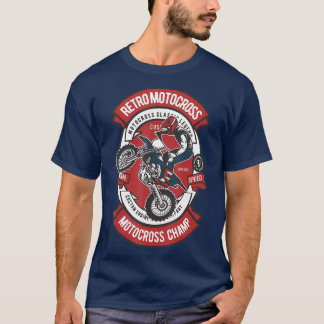 T-shirt Retro motocross