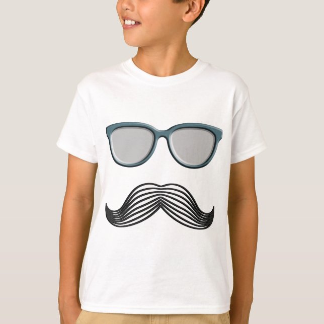 T-shirt Rétro moustache Stache de moustache (Devant)