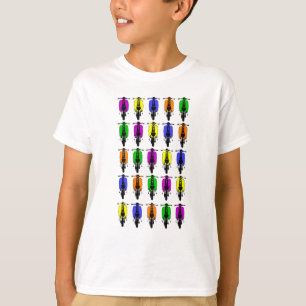 T-shirt Rétro multi d'art de bruit de scooter coloré