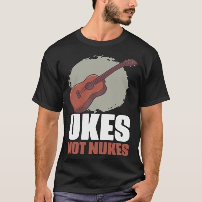 T-shirt Retro Music Instruments Ukulele Guitars for Instru (Devant)