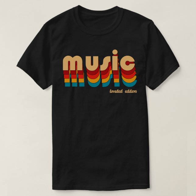 T-shirt Rétro musical (Design devant)