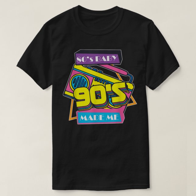 T-shirt Rétro musical de Born 80 (Design devant)