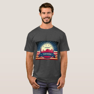 T-shirt Retro Nashville Tennessee Skyline