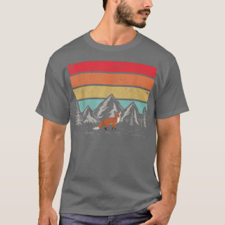 T-shirt Retro Nature Mountains Forêt Amoureux des animaux
