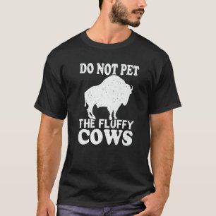 T-shirt Rétro Ne Caressez Pas Les Vaches Douces Bison Vint