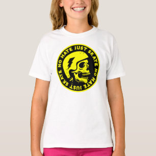T-shirt Retro no Hate Just Skull