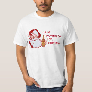 T-shirt Rétro Noël de brew à la maison de bière du pè