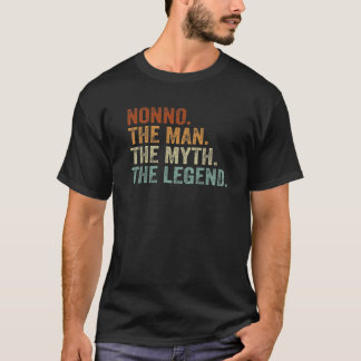 T-shirt Retro Nonno The Man Myth Legend Daddy Grandpa Fath