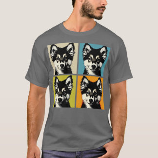T-shirt Retro Norvégien Elkhound Art Cute Puppy