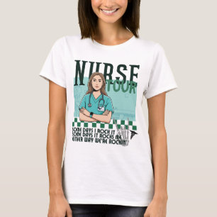 T-shirt Retro Nurse Tour, tendance Nurse Life, infirmière 