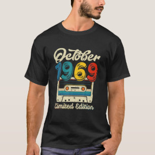 T-shirt Rétro Octobre 1969 Bande De Cassette 52E Anniversa
