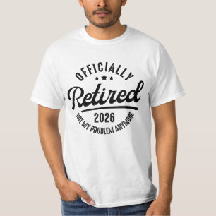 T-shirt Retro Officiellement à la Retraite 2026 Drôle de R