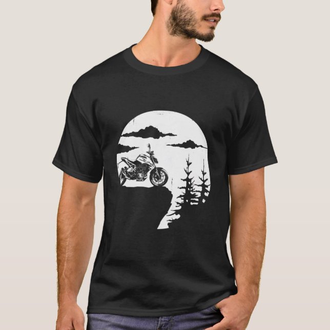 T-shirt Retro Offroad Ktm Moto Cool Adventure Biker (Devant)