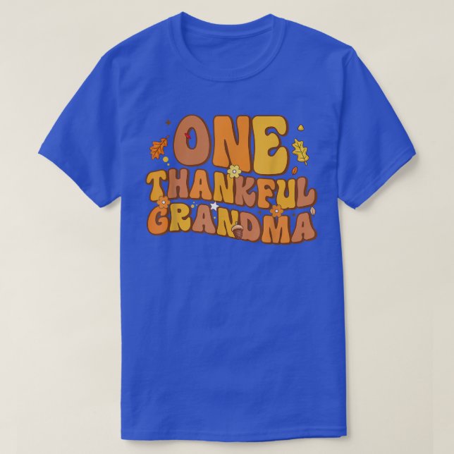 T-shirt Retro One Grandma Remerciements Automne Happy Reme (Design devant)