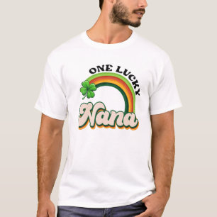 T-shirt Retro One Lucky Nana St Patrick's Day Shamrock Rai