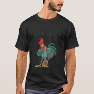 T-shirt Retro Oo de lally Chant Rooster poulet de guitare 