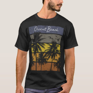 T-shirt Retro Orient Beach Saint Martin Beach Palm Tree be