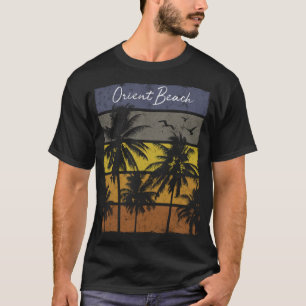 T-shirt Retro Orient Beach Saint Martin Beach Palm Tree be