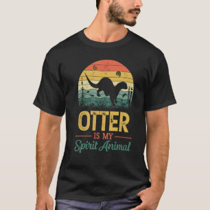 T-shirt Retro Otter est mon esprit animal mignon animal de