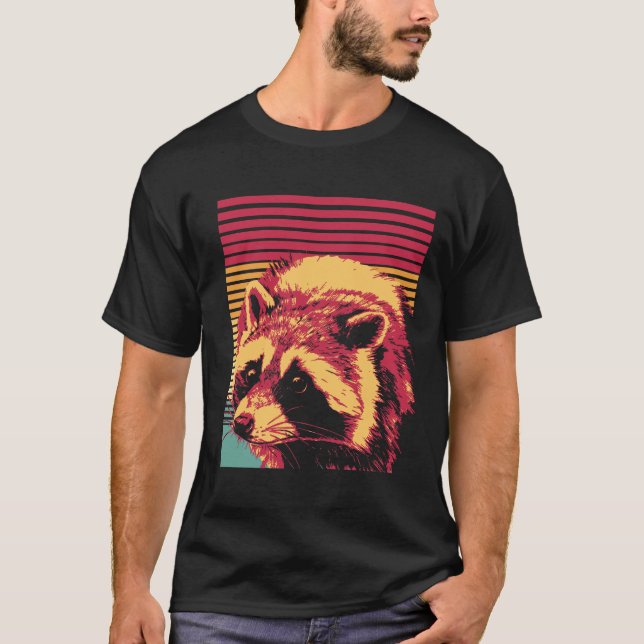 T-shirt Retro ours de lavage (Devant)