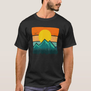 T-shirt Retro Outdoor Adventure Camping Trekking Randonnée