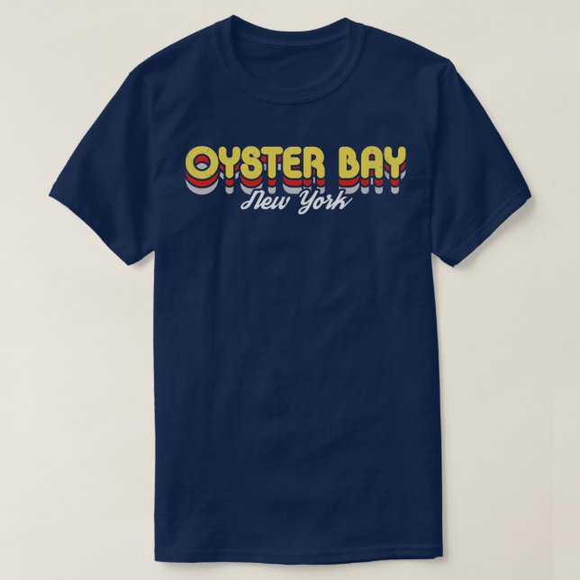 T-shirt Retro Oyster Bay New York (Design devant)