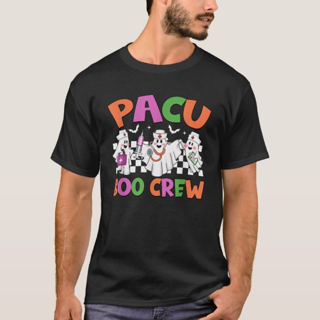 T-shirt Retro PACU Boo Crew PACU Nurse Funny Halloween Cos (Devant)