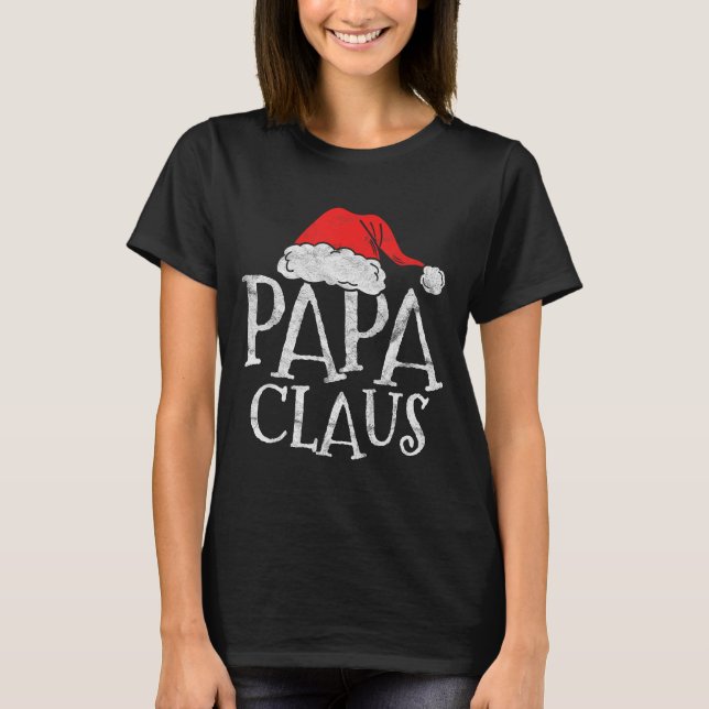 T-shirt Retro Papa Claus Gift Funny Christmas Santa Costum (Devant)