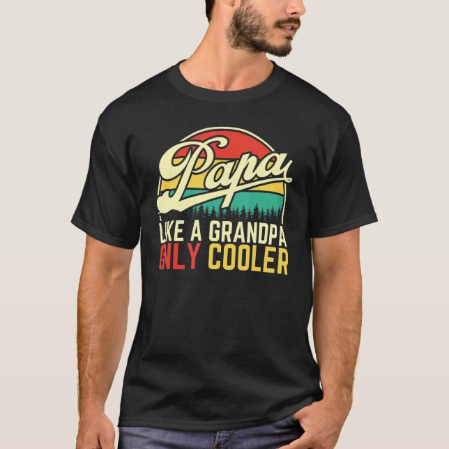 T-shirt Retro Papa Comme un grand-père Seulement Glacière  (Devant)