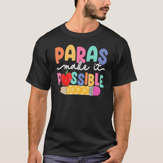 T-shirt Retro Paras Rendre Possible Paraprofessionnel Teac (Devant)