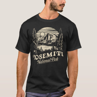 T-shirt Rétro Parc national de Yosemite Half-Dome