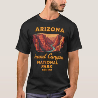 T-shirt Rétro Parc national du Grand Canyon Arizona