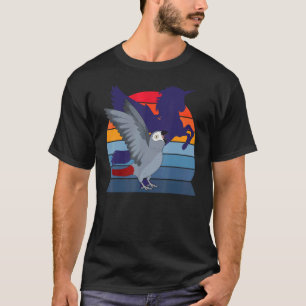 T-shirt Retro Parrot I aile Unicorne I African Grey Parro